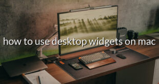 how to use desktop widgets on mac