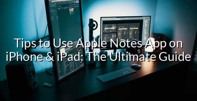 Tips to Use Apple Notes App on iPhone & iPad: The Ultimate Guide