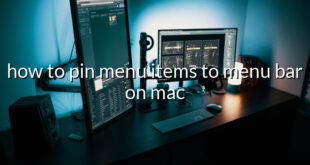 how to pin menu items to menu bar on mac