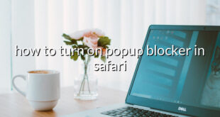 how to turn on popup blocker in safari