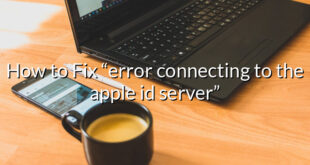 How to Fix “error connecting to the apple id server”