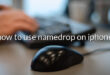 how to use namedrop on iphone